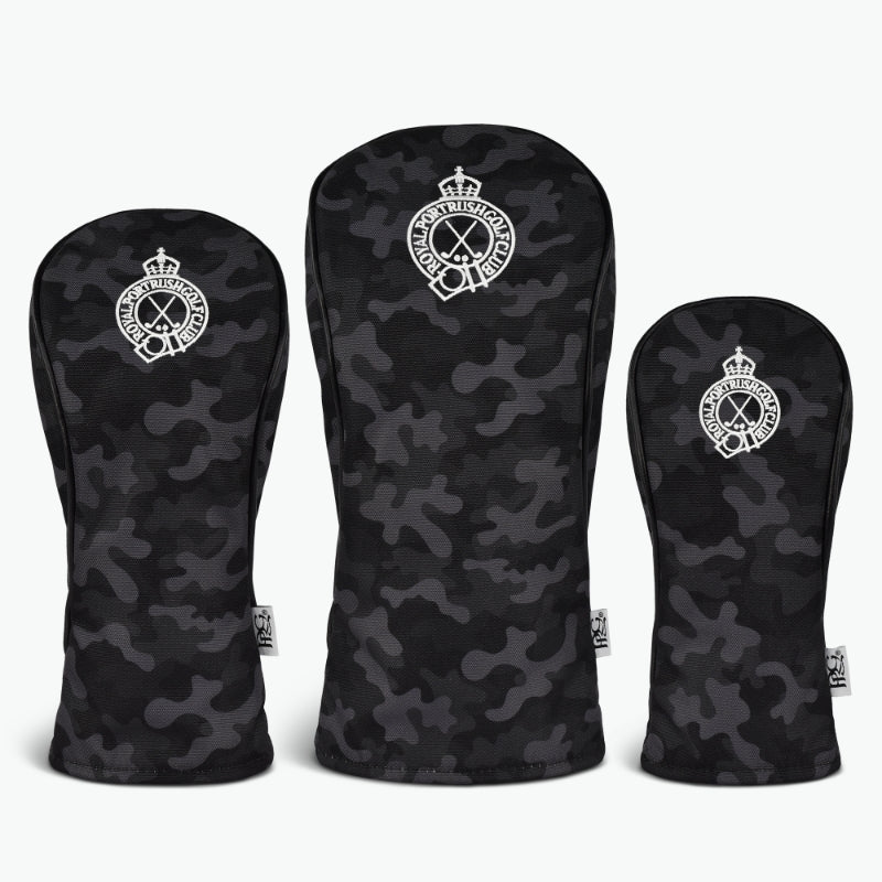 Royal Portrush Camo Headcovers - Black