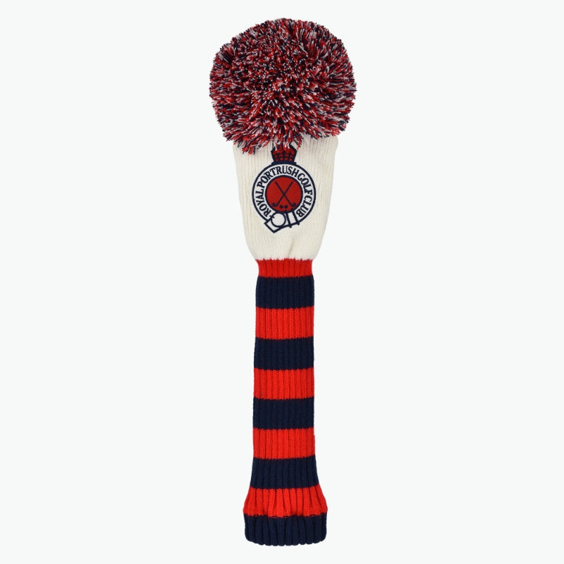Royal Portrush Pom Pom Headcovers - Red/Navy