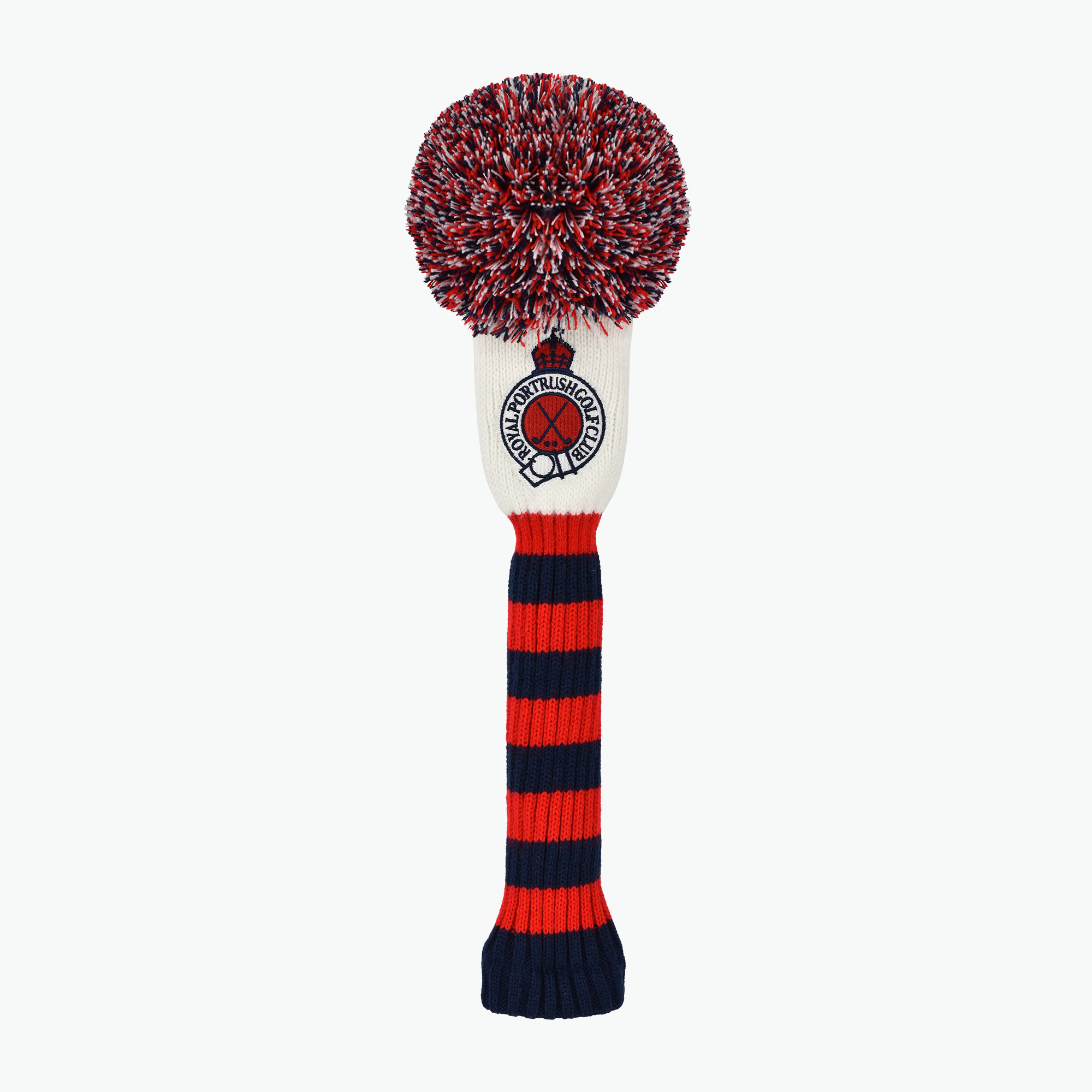 Royal Portrush Pom Pom Headcovers - Red/Navy