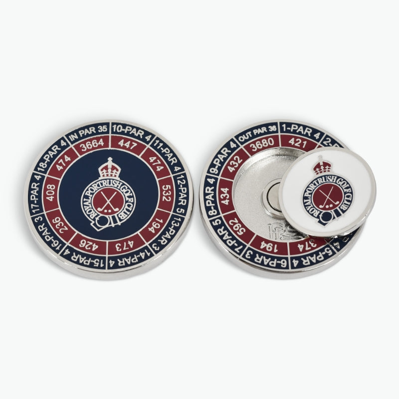 Royal Portrush Duo Golf Ball Marker - Navy